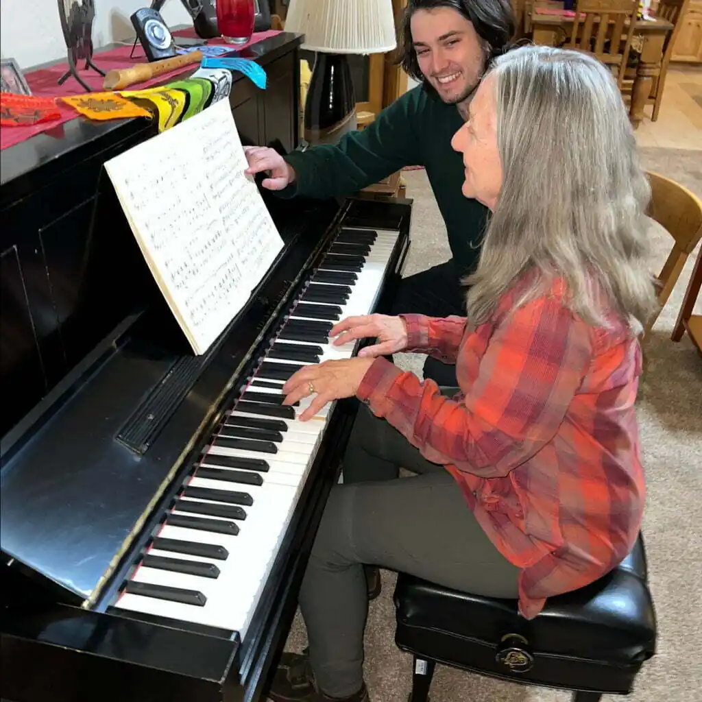 teacher with student